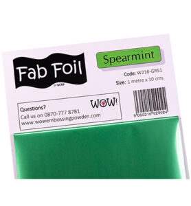 Wow Fabulous Foil Spearmint 1mtr X 10cm