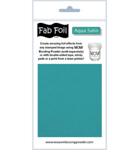 Wow Fabulous Foil Satin Aqua 1mtr X 10cm