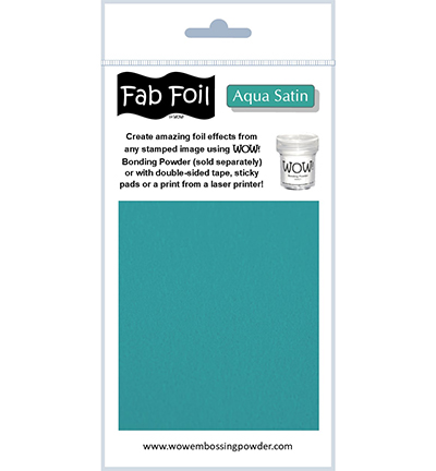 Wow Fabulous Foil Satin Aqua 1mtr X 10cm