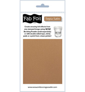 Wow Fabulous Foil Satin Sepia 1mtr X 10cm