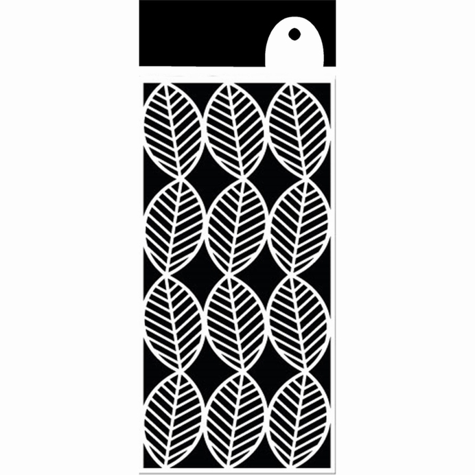 Indigoblu Stencil 6 X 3 Inch Tumbling Leave