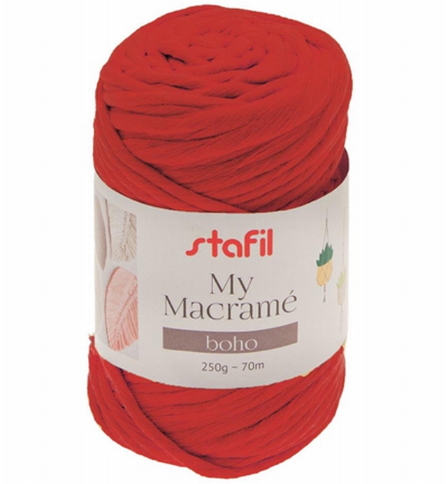 Stafil My Macrame Boho, Rood 250gr / 70mtr.