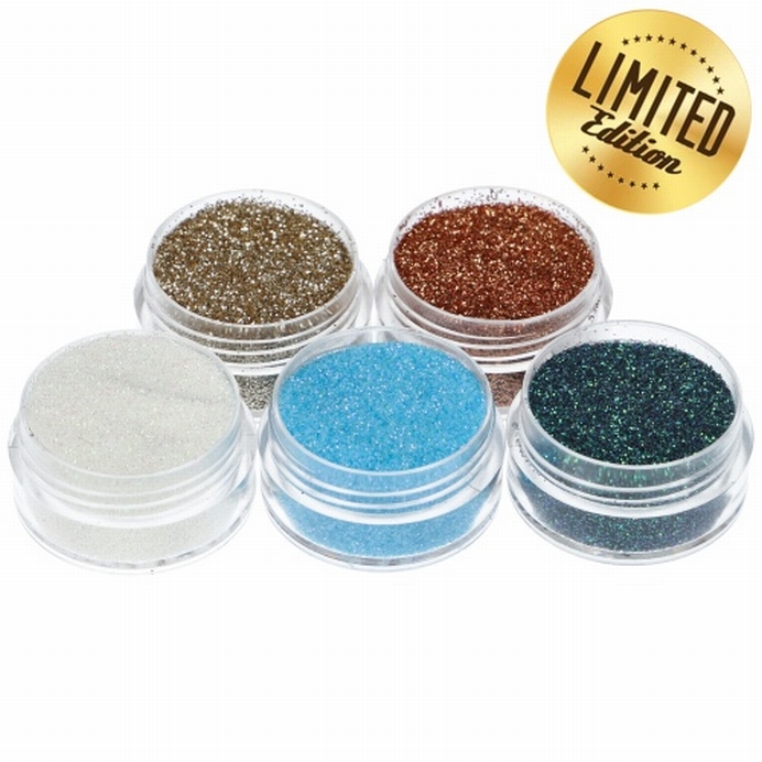 Winter Frozen Glitter Set For Glitter Tattoo 5 X 5ml