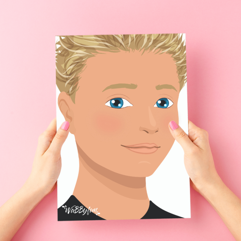 Wabbyfun Oefenbord Vince Zijaanzicht Linkshandig A4