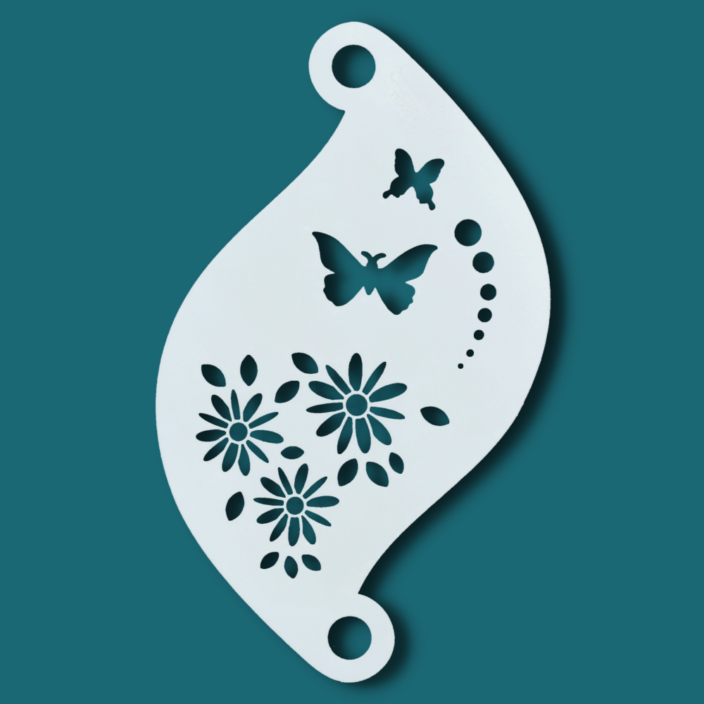 Superstar Face Paint Stencil Flower Power