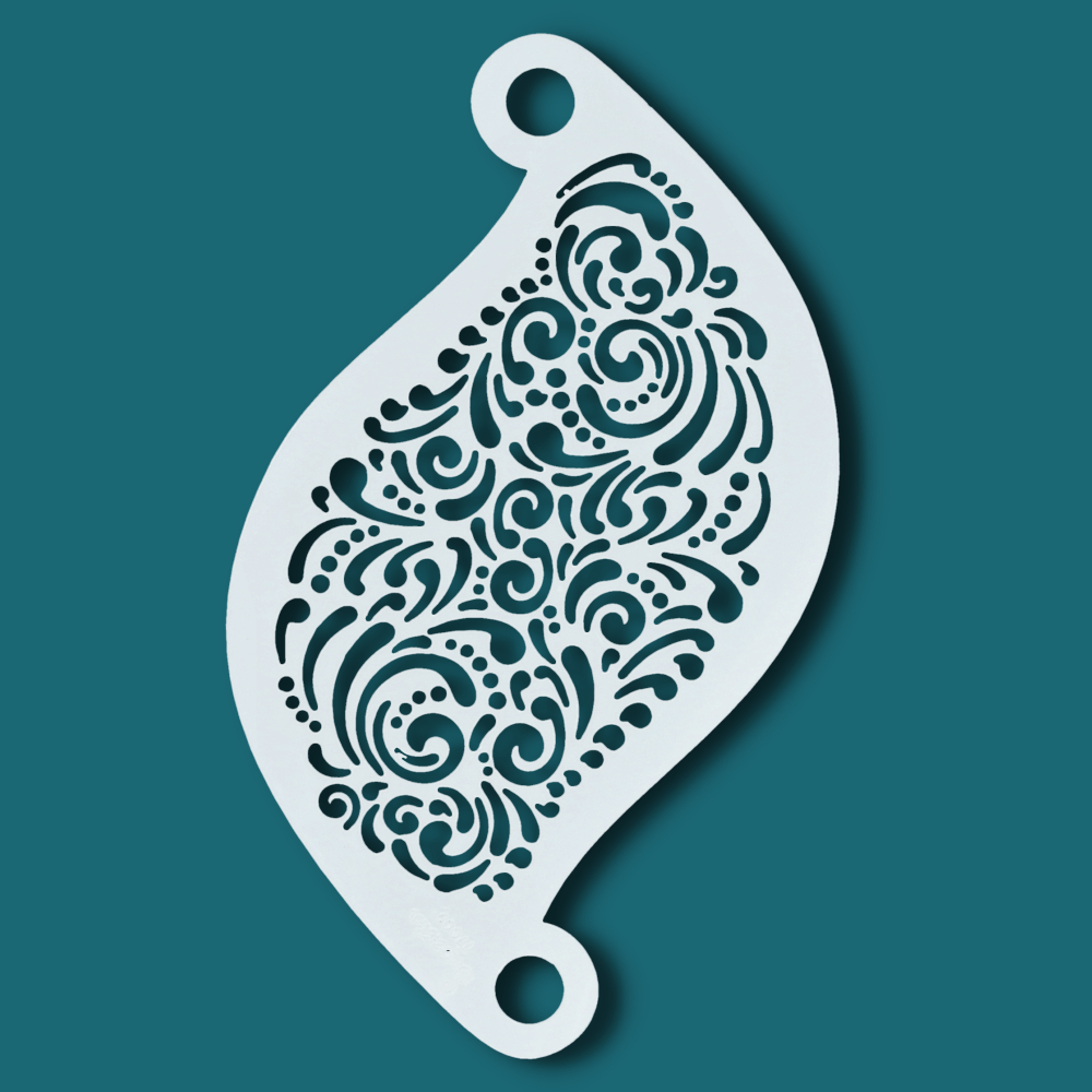 Superstar Face Paint Stencil Curly Wurly