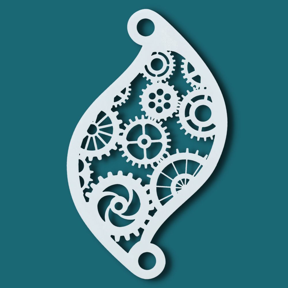 Superstar Face Paint Stencil Steam Punk