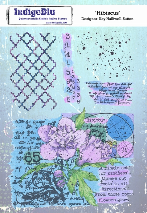 Indigoblu Stempel Hibiscus By Kay Halliwell Sutton