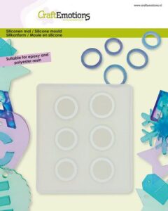 Craftemotions Siliconen Mal 6 Ringen Glad 8x9cm