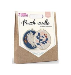 Graine Creative Punch Needle Kit Duo Vogel Met Bloem