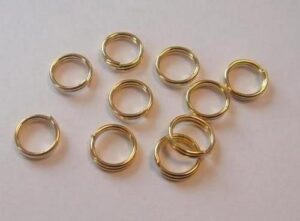 Dubbel Splitring 6mm Goud 10st