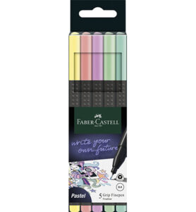Faber Castell Fineliner Grip, Pastel Assorti 0,4mm