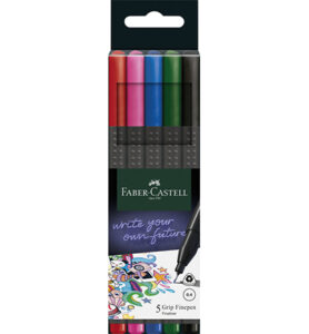 Faber Castell Fineliner Grip, Basic Assorti 0,4mm