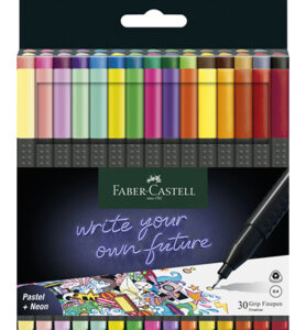 Faber Castell Fineliner Grip, Assorti 30 Stuks 0,4mm