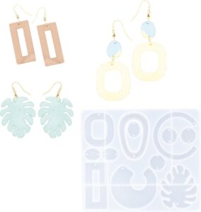 Jesmonite 12,6cm X 10,9cm X 0,7cm Oorbellen