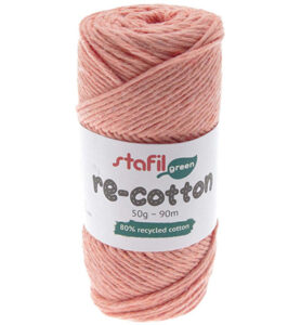 Re Cotton, Peach 50gr 90mtr Dikte 1mm