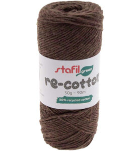 Re Cotton, Dark Brown 50gr 90mtr Dikte 1mm