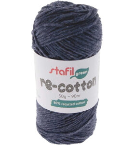Re Cotton, Indigo 50gr 90mtr Dikte 1mm
