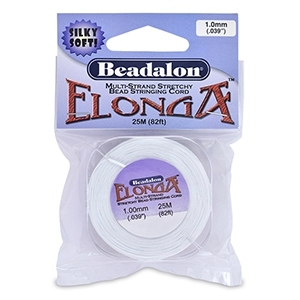 Beadalon Elonga Elastisch Rijgdraad 1,0mm White 25 M