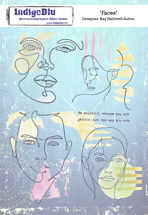 Indigoblu Stempel A5 Faces