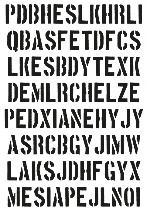 Indigoblu Stencil Alpha (8x5)