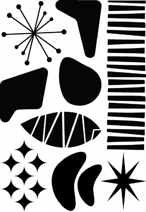 Indigoblu Stencil Mid Mod (8x5 Inch)