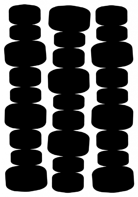 Indigoblu Stencil 70's Balancing Boulders (8x5 Inch)