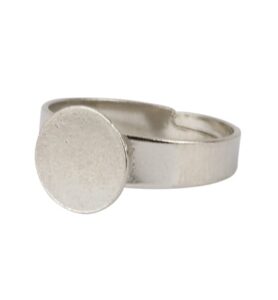 Ring Met Plateau 10mm Zilver 6st