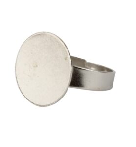 Ring Met Plateau 16mm Zilver 4st