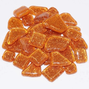 Soft Glas Polygonal Glitter Oranje 100 Gr