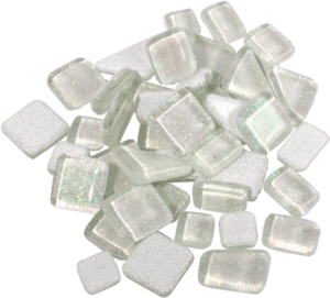 Soft Glas Polygonal Glitter Sneeuwwit 100 Gr