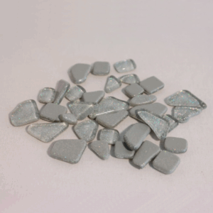 Soft Glas Polygonal Glitter Zilver 100 Gr