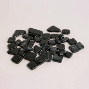Soft Glas Polygonal Glitter Zwart 100 Gr