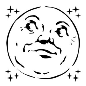 Indigoblu 6x6 Stencil Mr Moon