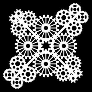 Indigoblu 6x6 Stencil Cog Corners