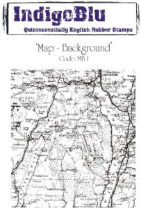 IndigoBlu stempel – Map background  – A6 - Foamtastic Crafts