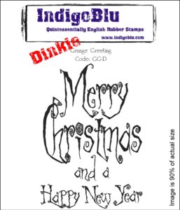 Indigoblu Dinkie Stempel Grunge Greeting