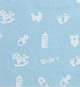 Stafil Vilt Baby Small, Light Blue/white 30x40cm 1mm