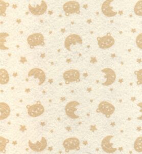 Stafil Vilt Bear/moon, Offwhite/brown 30x40cm 1mm