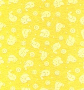 Stafil Vilt Birds, Maize Yellow/white 30x40cm 1mm