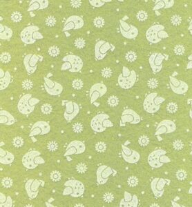 Stafil Vilt Birds, Sage Green/white 30x40cm 1mm