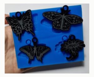 Siliconen Mal 3 Vlinders + Bloem