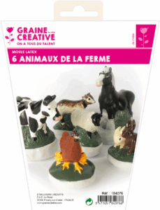 Latex Gietmal Boerderijdieren Set 6 Stuks