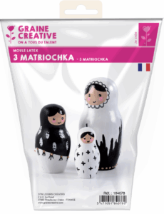 Latex Gietmal Matroesjka Poppen Set 3 Stuks