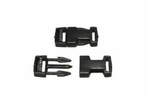 Klikgesp Zwart Kunststof 20 Mm 2 Stuks