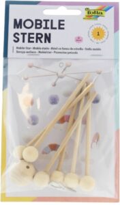 Folia Houten Mobiel Ster 22 Cm