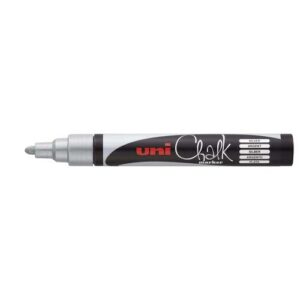 Uni Chalk Marker 5m, Metallic Zilver