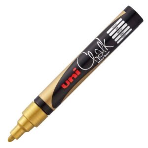 Uni Chalk Marker 5m, Metallic Goud