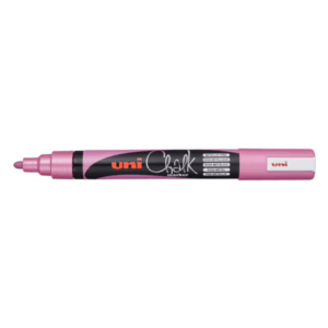 Uni Chalk Marker 5m, Metallic Roze