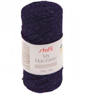 Stafil My Macrame Glitter, Dark Blue 100gr / 90mtr.